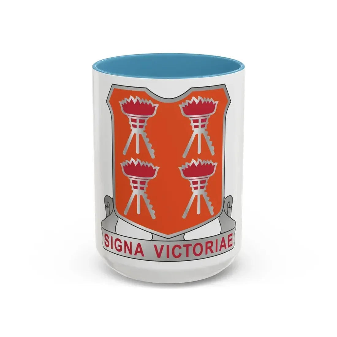 447 Signal Battalion (U.S. Army) Accent Coffee Mug 15oz Light Blue - Go Mug Yourself
