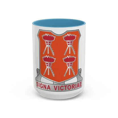 447 Signal Battalion (U.S. Army) Accent Coffee Mug 15oz Light Blue - Go Mug Yourself
