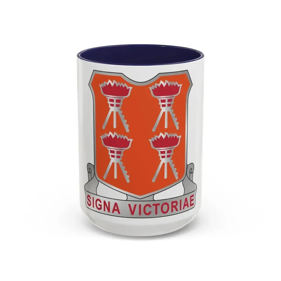 447 Signal Battalion (U.S. Army) Accent Coffee Mug 15oz Navy - Go Mug Yourself