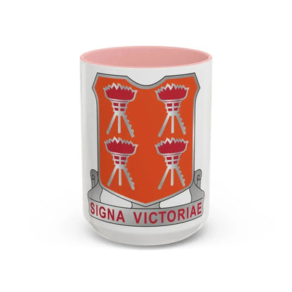 447 Signal Battalion (U.S. Army) Accent Coffee Mug 15oz Pink - Go Mug Yourself