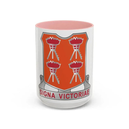 447 Signal Battalion (U.S. Army) Accent Coffee Mug 15oz Pink - Go Mug Yourself