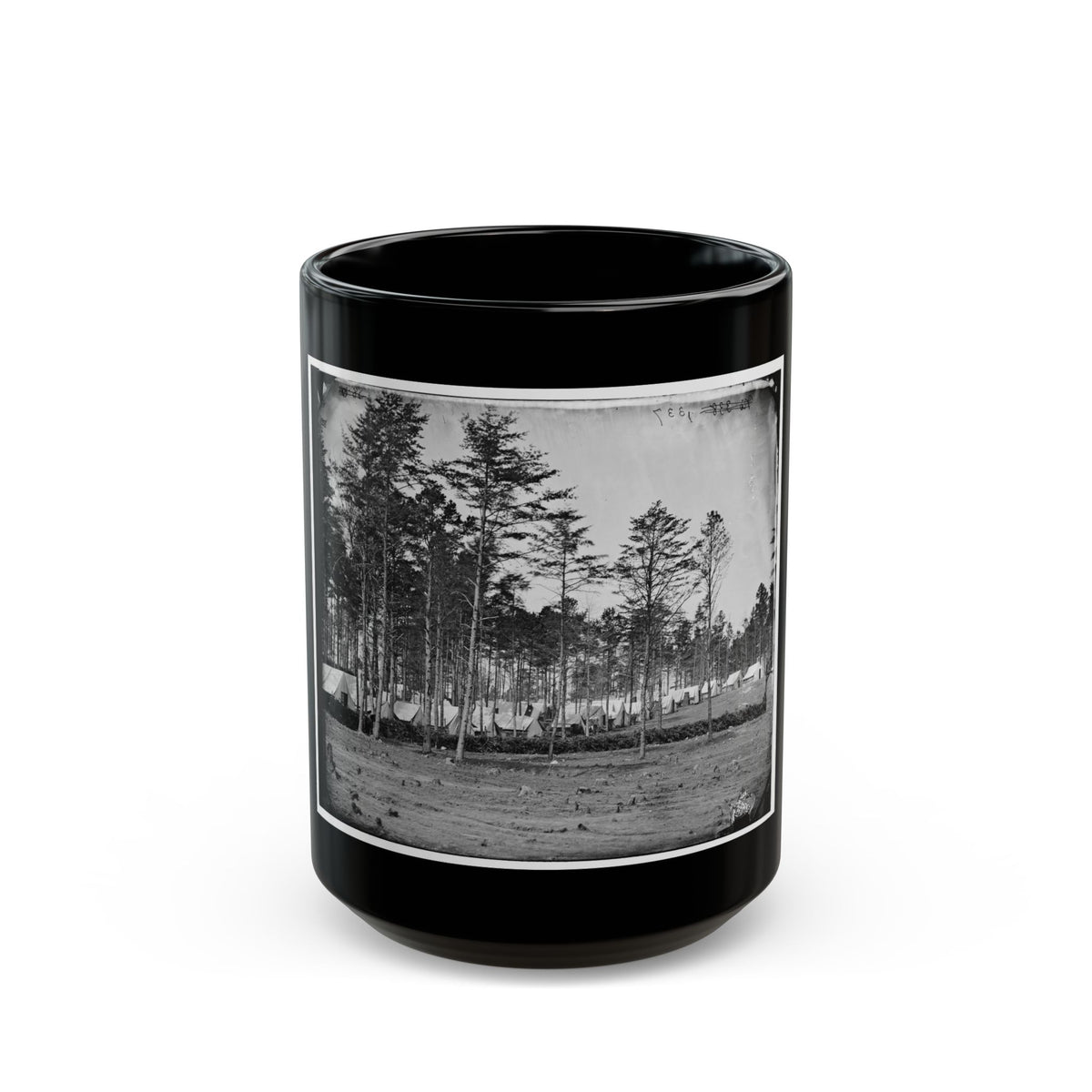 Brandy Station, Virginia. Headquarters, Army Of The Potomac. Eastern Half Of The Camp (U.S. Civil War) Black Coffee Mug