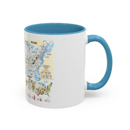 USA - America's Federal Lands (1982) (Map) Accent Coffee Mug