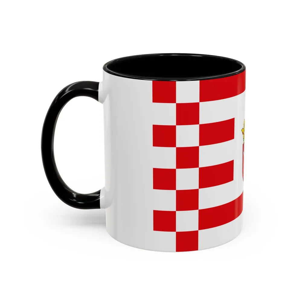 Flag of Bremen with middle arms Germany - Accent Coffee Mug-Go Mug Yourself