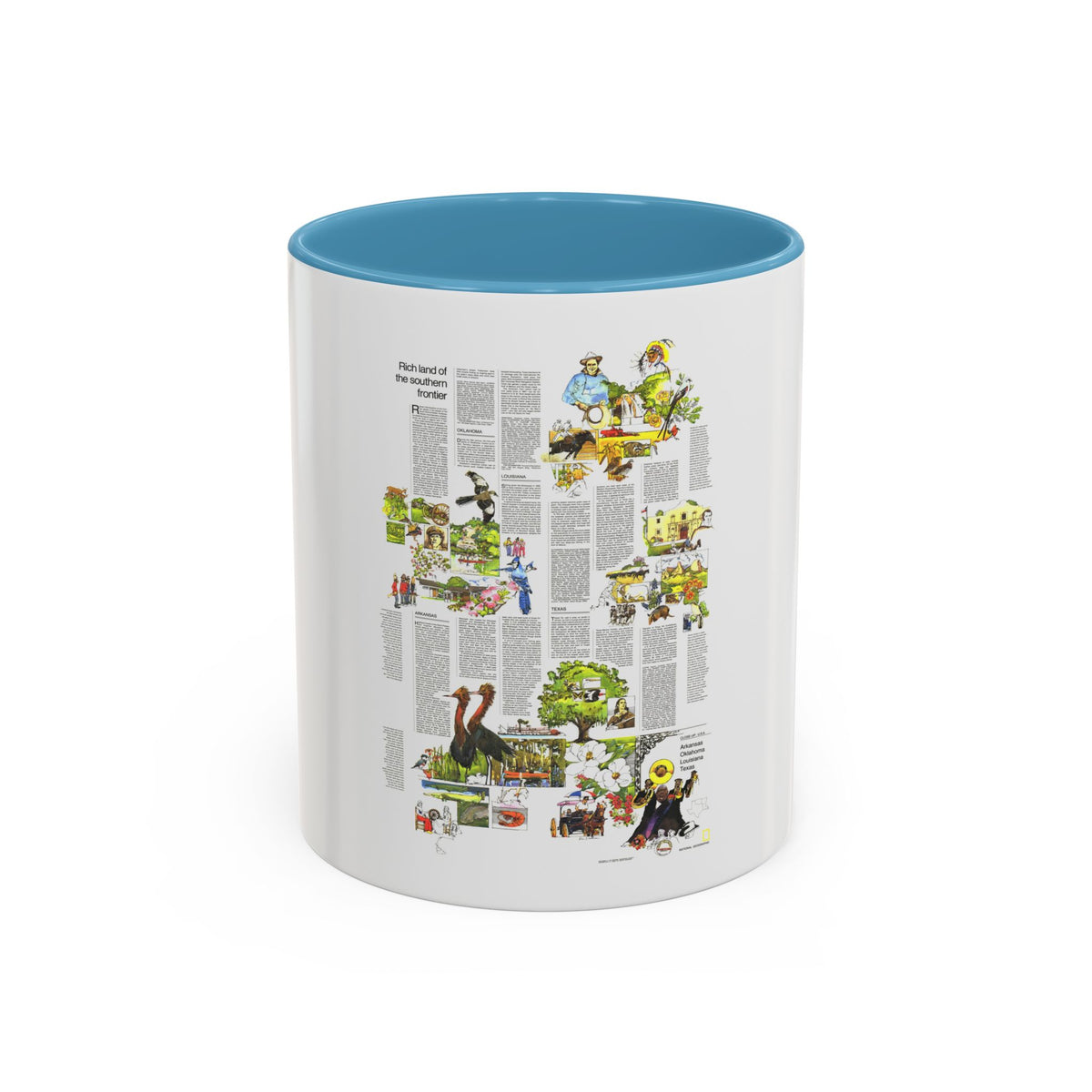 USA - South Central States 2 (1974) (Map) Accent Coffee Mug