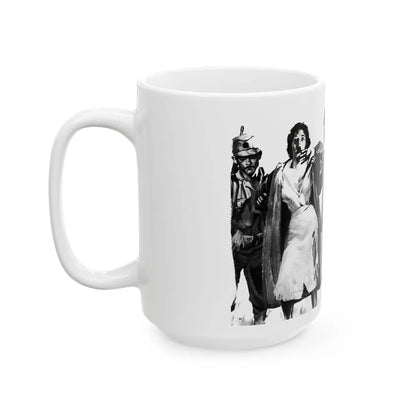 Death March In New Guinea, Man's Adventure, December 1964 - White Coffee Mug-Go Mug Yourself