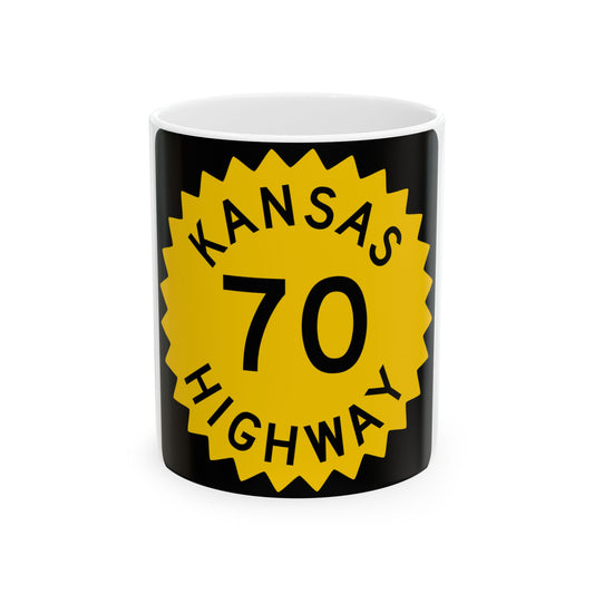 K-70 1948 (Kansas) (Road Sign) White Coffee Mug