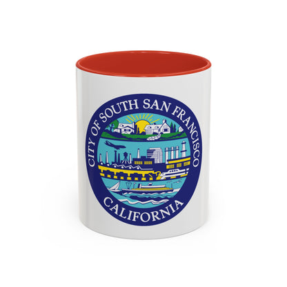 Seal of South San Francisco California - Accent Coffee Mug