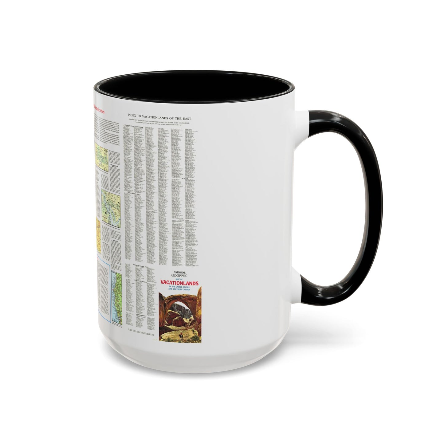 USA - Scenic Treasures and Historic Sites (1966) (Map) Accent Coffee Mug