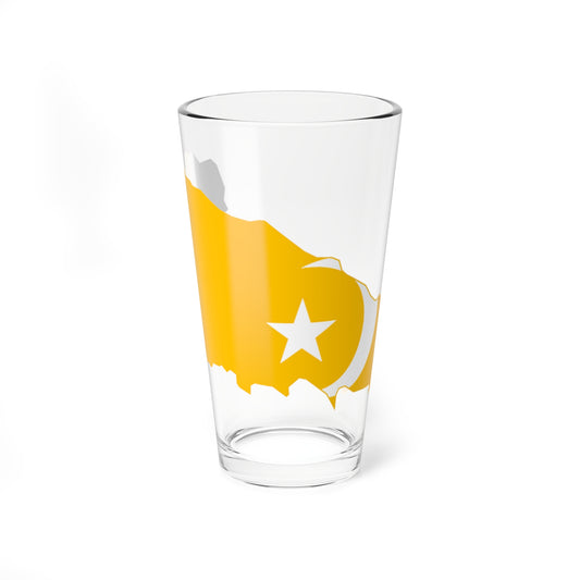 Flag map of Mohéli (Comoros) Pint Glass 16oz