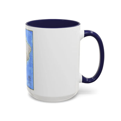 South America (1972) (Map) Accent Coffee Mug-Go Mug Yourself