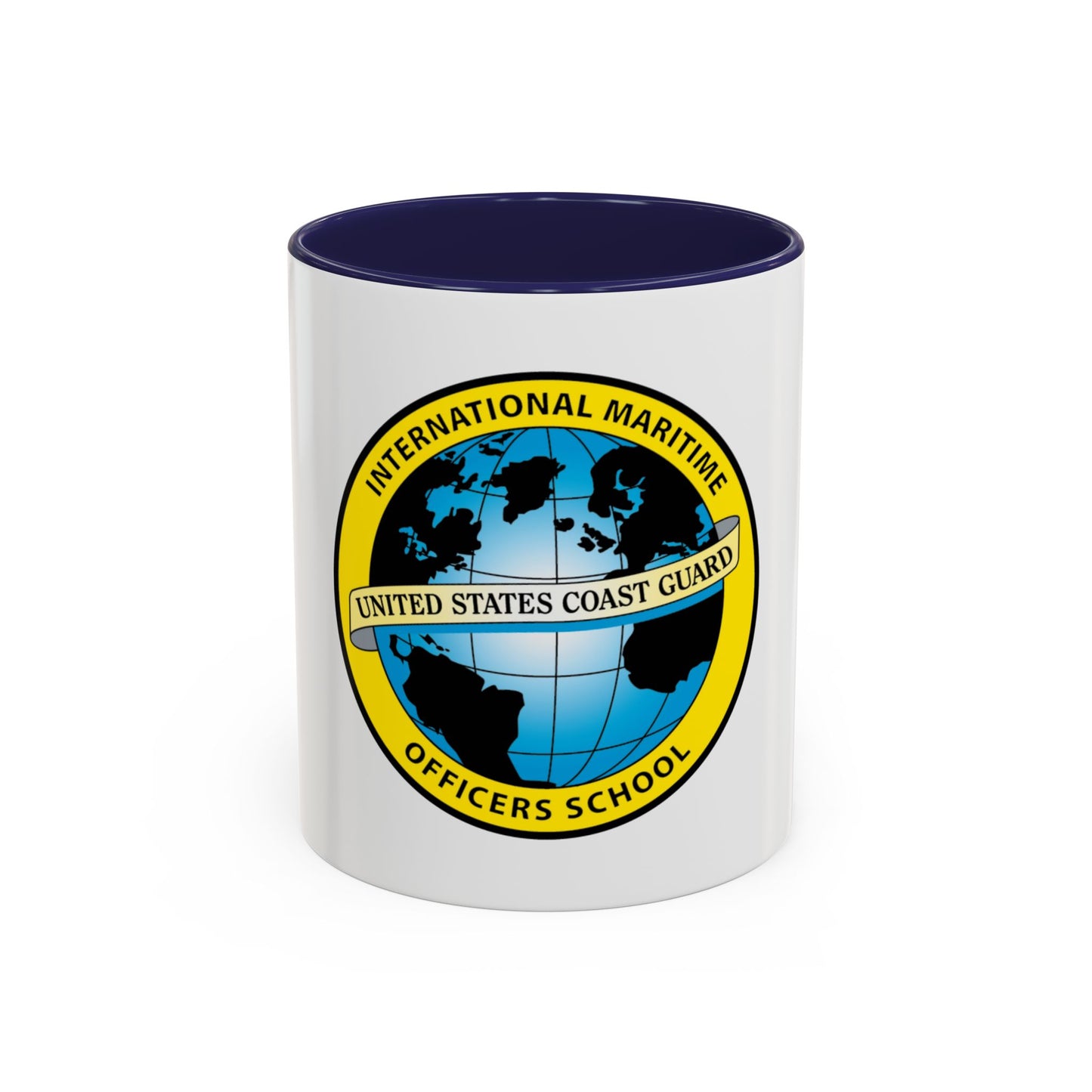 International Maritime Officers School USCG (U.S. Coast Guard) Accent Coffee Mug