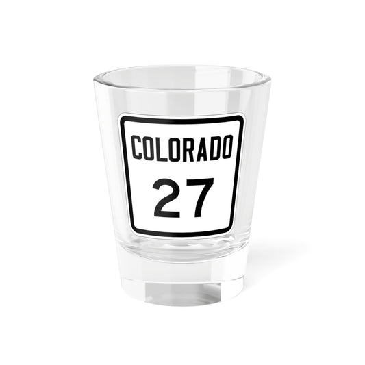 Colorado 27 1946 (Colorado) (Road Sign) Shot Glass 1.5oz-1.5oz-Go Mug Yourself