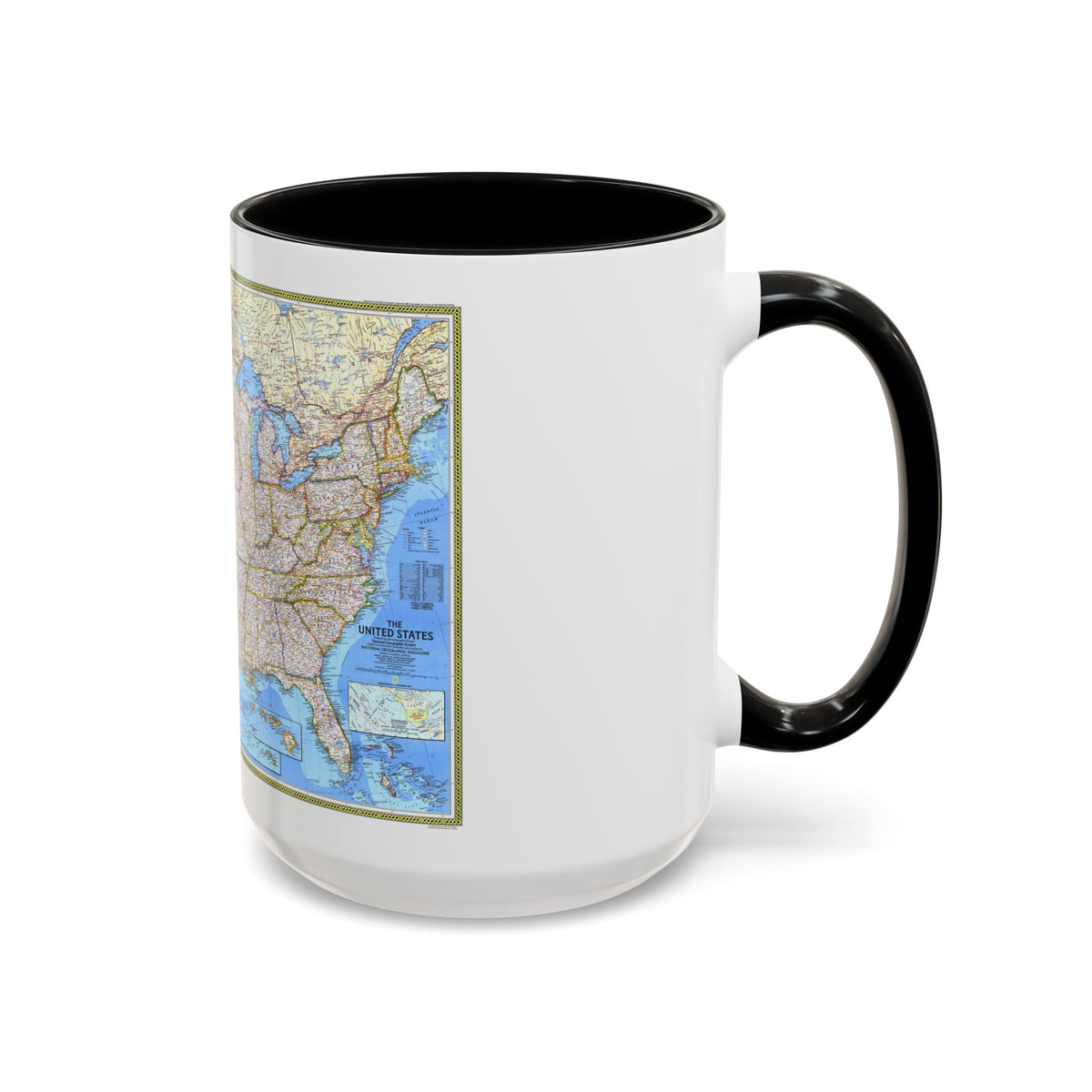USA - The United States (1987) (Map) Accent Coffee Mug
