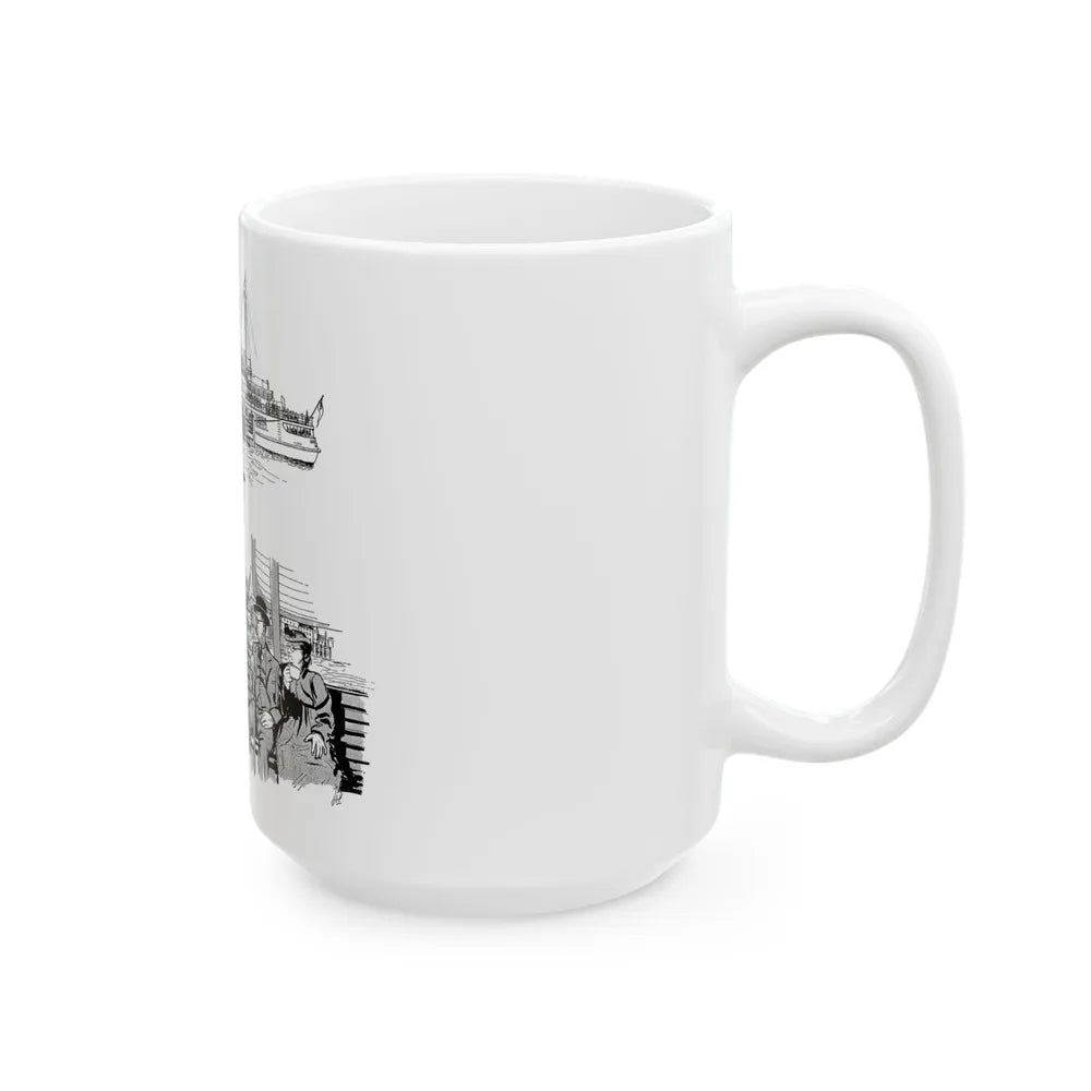 Cruising Down The River. From Courier, 1950 - White Coffee Mug-Go Mug Yourself