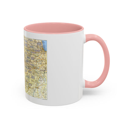 USA - Central Plains 1 (1985) (Map) Accent Coffee Mug