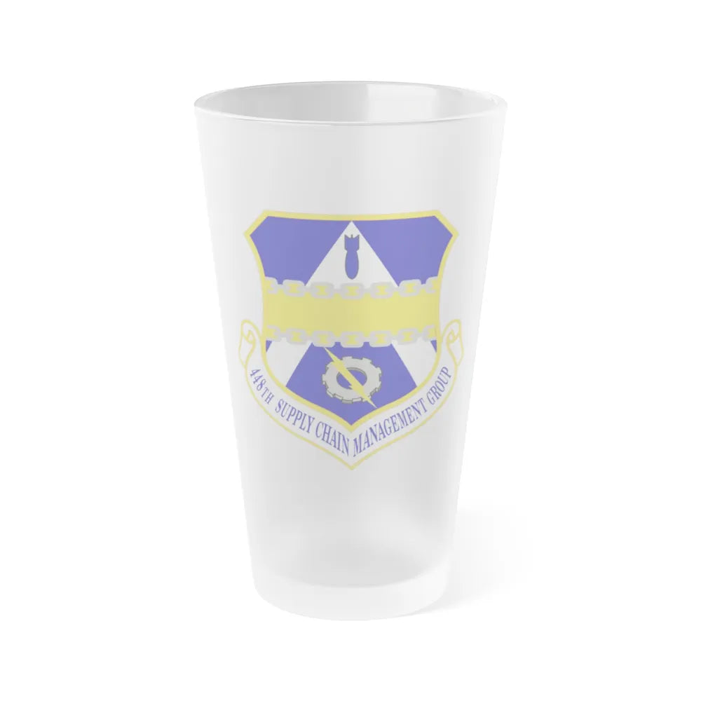 448th Supply Chain Management Group (U.S. Air Force) Frosted Pint Glass 16oz-16oz-Frosted-Go Mug Yourself