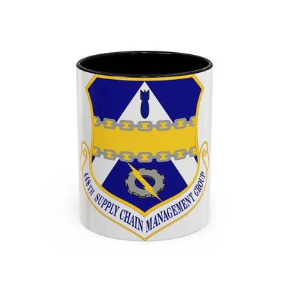 448th Supply Chain Management Group (U.S. Air Force) Accent Coffee Mug 11oz Black - Go Mug Yourself
