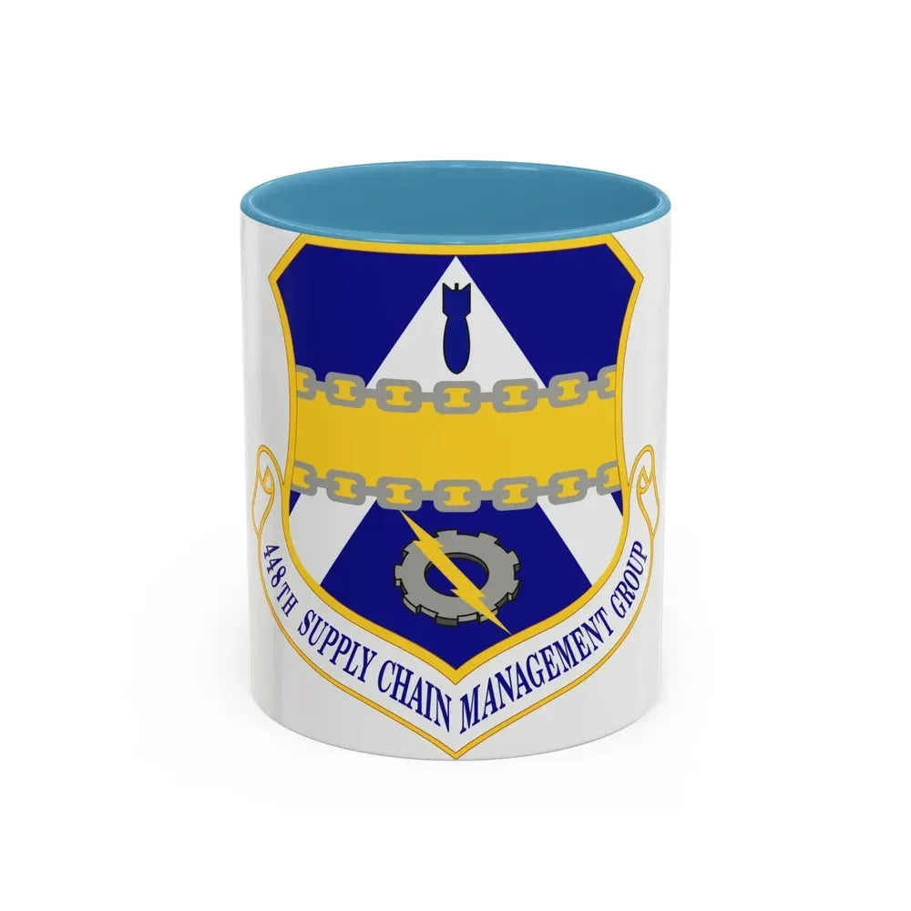448th Supply Chain Management Group (U.S. Air Force) Accent Coffee Mug 11oz Light Blue - Go Mug Yourself