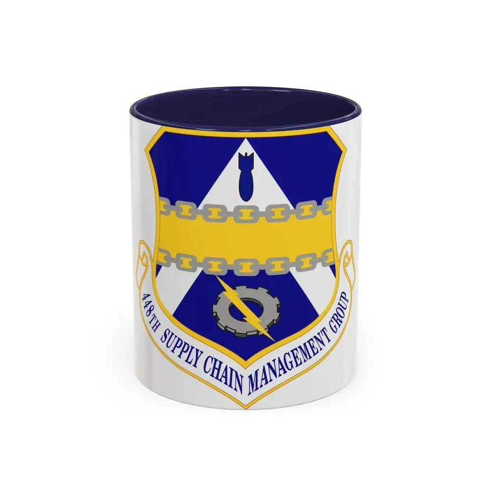 448th Supply Chain Management Group (U.S. Air Force) Accent Coffee Mug 11oz Navy - Go Mug Yourself