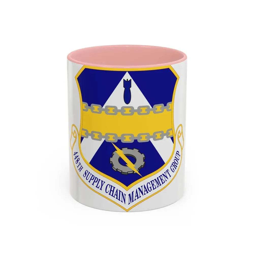 448th Supply Chain Management Group (U.S. Air Force) Accent Coffee Mug 11oz Pink - Go Mug Yourself