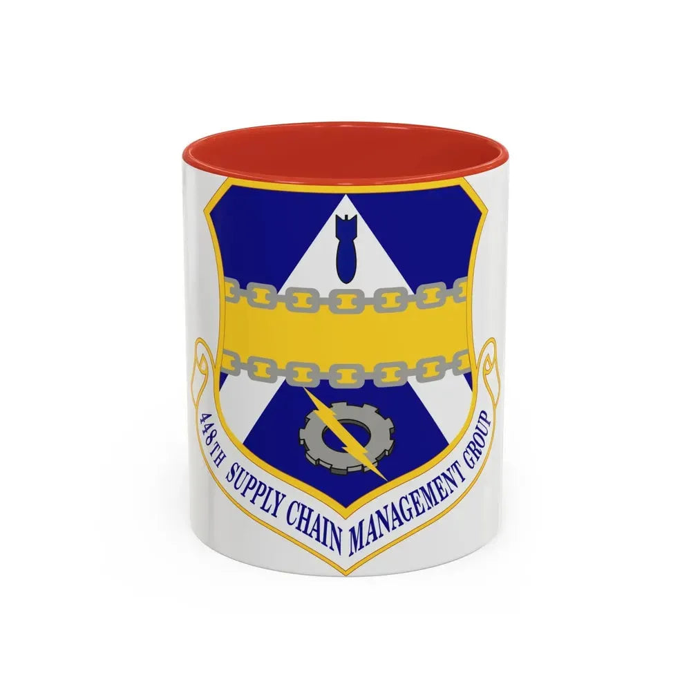 448th Supply Chain Management Group (U.S. Air Force) Accent Coffee Mug 11oz Red - Go Mug Yourself