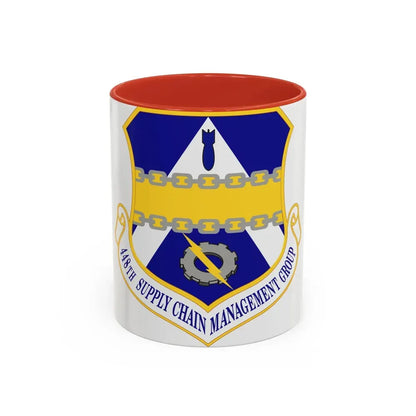 448th Supply Chain Management Group (U.S. Air Force) Accent Coffee Mug 11oz Red - Go Mug Yourself