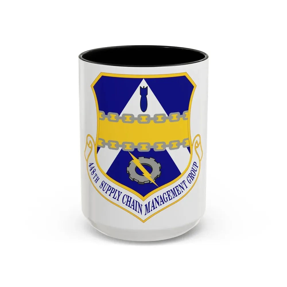 448th Supply Chain Management Group (U.S. Air Force) Accent Coffee Mug 15oz Black - Go Mug Yourself