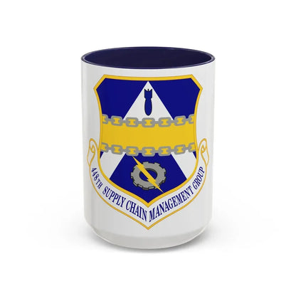448th Supply Chain Management Group (U.S. Air Force) Accent Coffee Mug 15oz Navy - Go Mug Yourself