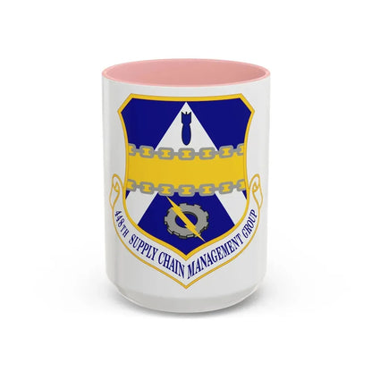 448th Supply Chain Management Group (U.S. Air Force) Accent Coffee Mug 15oz Pink - Go Mug Yourself