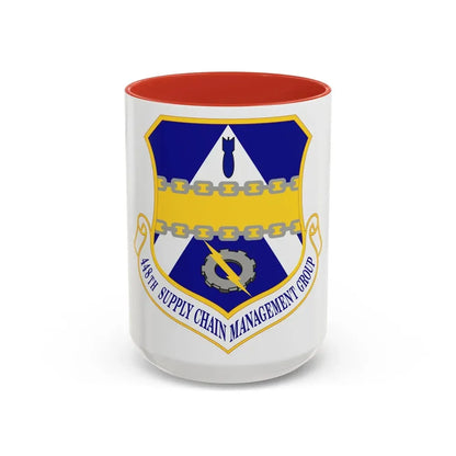 448th Supply Chain Management Group (U.S. Air Force) Accent Coffee Mug 15oz Red - Go Mug Yourself