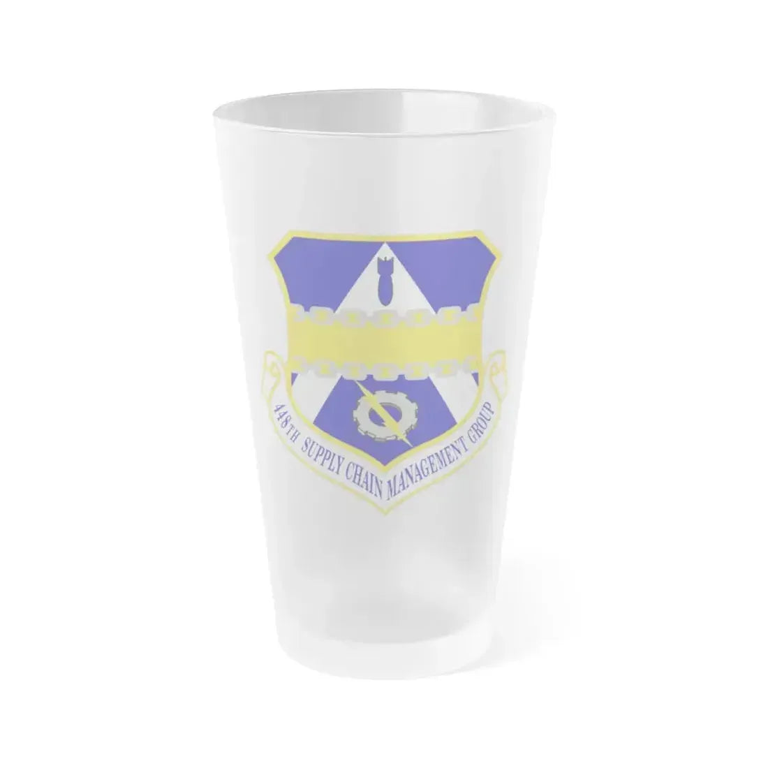 448th Supply Chain Management Group (U.S. Air Force) Frosted Pint Glass 16oz 16oz Frosted - Go Mug Yourself