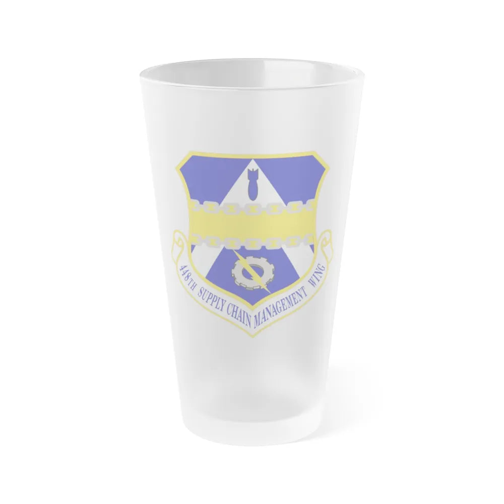 448th Supply Chain Managment Wing (U.S. Air Force) Frosted Pint Glass 16oz-16oz-Frosted-Go Mug Yourself