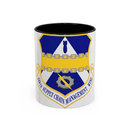 448th Supply Chain Managment Wing (U.S. Air Force) Accent Coffee Mug 11oz Black - Go Mug Yourself