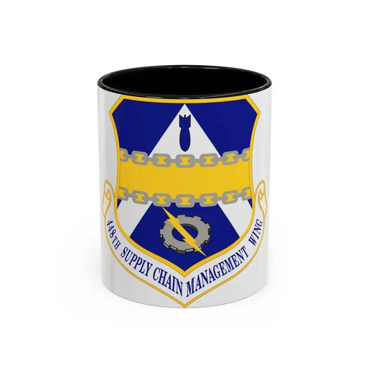448th Supply Chain Managment Wing (U.S. Air Force) Accent Coffee Mug 11oz Black - Go Mug Yourself