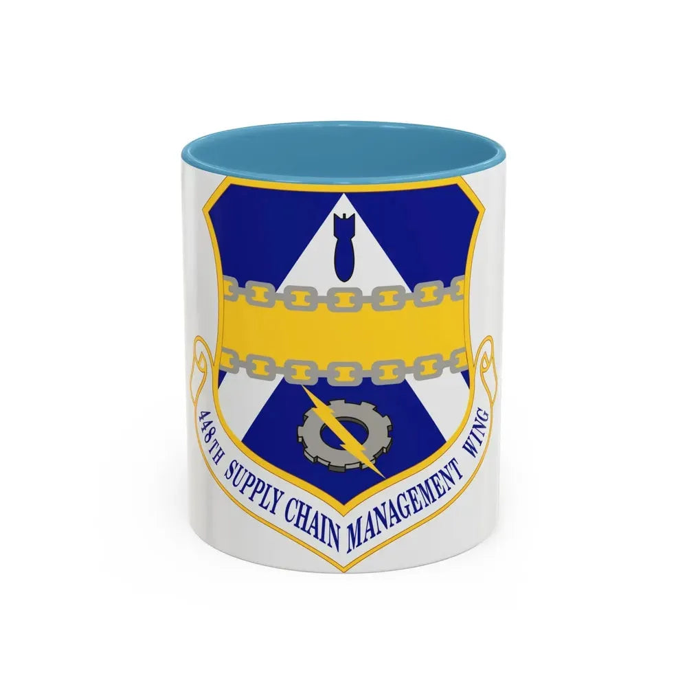 448th Supply Chain Managment Wing (U.S. Air Force) Accent Coffee Mug 11oz Light Blue - Go Mug Yourself