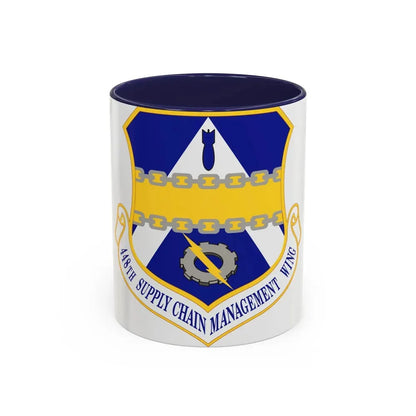 448th Supply Chain Managment Wing (U.S. Air Force) Accent Coffee Mug 11oz Navy - Go Mug Yourself