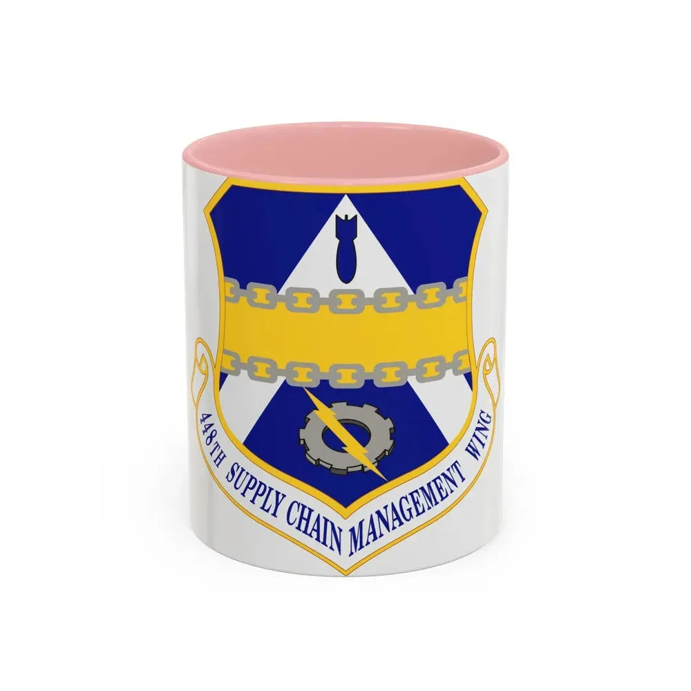 448th Supply Chain Managment Wing (U.S. Air Force) Accent Coffee Mug 11oz Pink - Go Mug Yourself