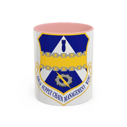 448th Supply Chain Managment Wing (U.S. Air Force) Accent Coffee Mug 11oz Pink - Go Mug Yourself