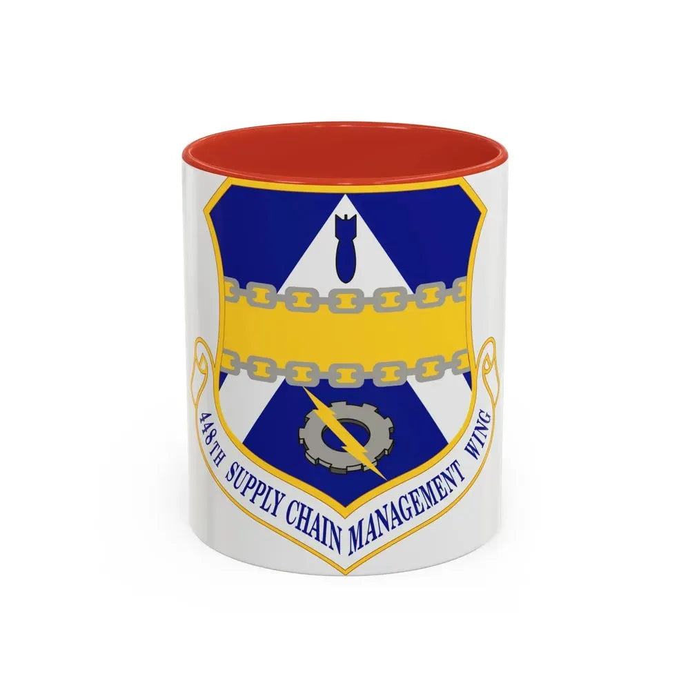 448th Supply Chain Managment Wing (U.S. Air Force) Accent Coffee Mug 11oz Red - Go Mug Yourself
