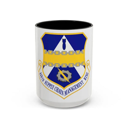 448th Supply Chain Managment Wing (U.S. Air Force) Accent Coffee Mug 15oz Black - Go Mug Yourself
