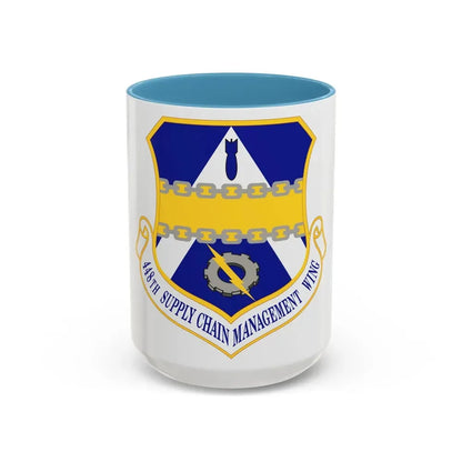 448th Supply Chain Managment Wing (U.S. Air Force) Accent Coffee Mug 15oz Light Blue - Go Mug Yourself