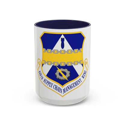 448th Supply Chain Managment Wing (U.S. Air Force) Accent Coffee Mug 15oz Navy - Go Mug Yourself