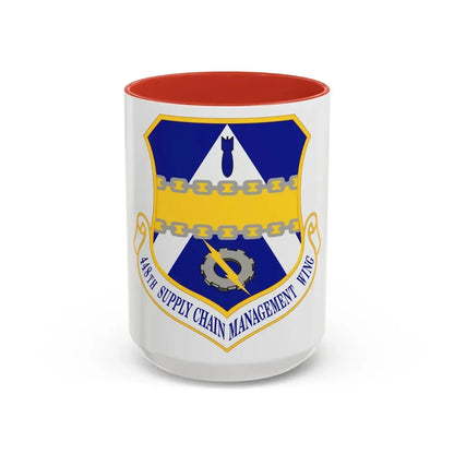 448th Supply Chain Managment Wing (U.S. Air Force) Accent Coffee Mug 15oz Red - Go Mug Yourself