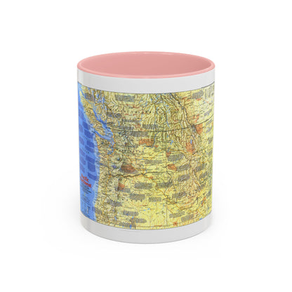 USA - Pacific Northwest 1 (1986) (Map) Accent Coffee Mug