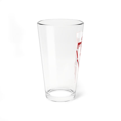 Flag map of Gibraltar (United Kingdom) Pint Glass 16oz
