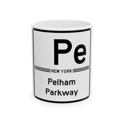 Pelham Pkwy Shield free (New York) (Road Sign) White Coffee Mug