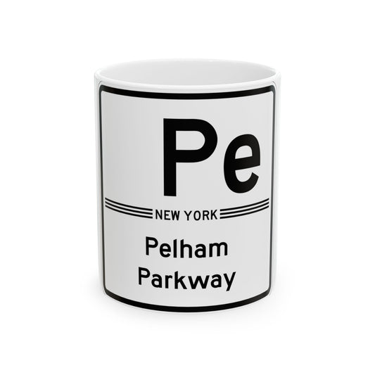 Pelham Pkwy Shield free (New York) (Road Sign) White Coffee Mug