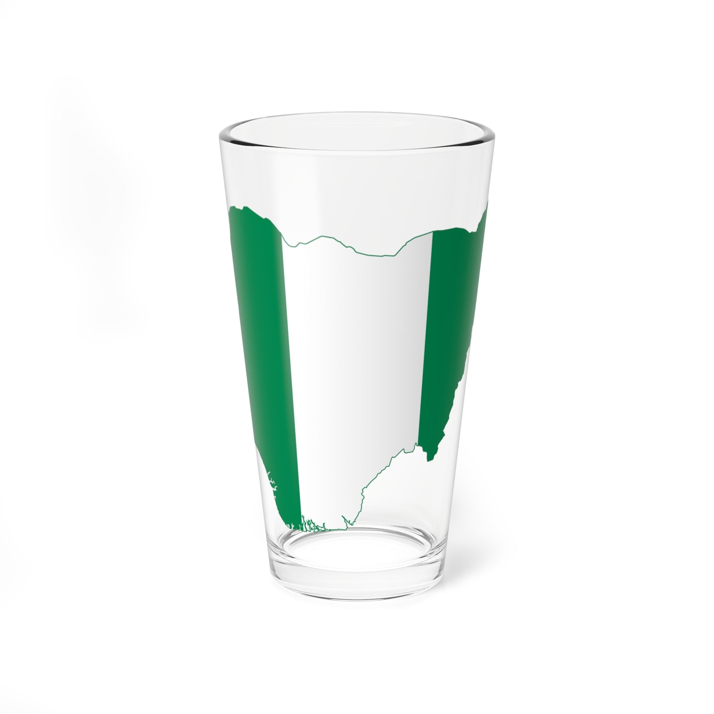 Flag map of Nigeria (Niger) Pint Glass 16oz