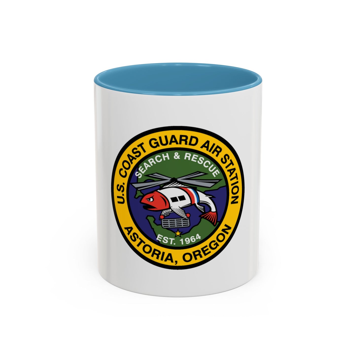 USCG AS Astoria Oregon (U.S. Coast Guard) Accent Coffee Mug